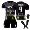 Futebol senta Rastreos de traje masculino 2324 Jeddah Unitou New Football Jersey Tamanho 9 Benzema Tamanho 7 Jersey Kantey Conjunto com meias