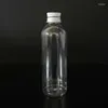 Förvaringsflaskor 10st transparent plast tom flaskor klara burkar tennpotten kosmetiska behållare med aluminium locklock för hemkök