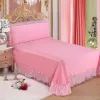 Ställ in lyx prinsessa bröllop sängkläder set king queen size rosa röda spetsar jacquard satin duvet täcker sängöverdrag lakan kuddar