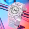 Fashionable New Internet Celebrity Watch ONOLA Transparent Case Multi Functional Night Light Waterproof Men's Watch Women's Watch