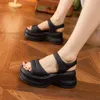 Женская кулинарная платформа 2024 Летняя новая открытая обувь с открытым пальцем на ногах 8 см. Высокие каблуки.