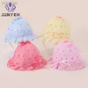 Caps Hats Junyeh Babys Spring Summer Sun Hat 0-8 maanden Leuke verstelbare babyvisser Caps emmer hoeden Pasgeboren hoofddecoratie D240425