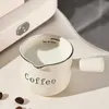 Tumblers Nordic Style Coffee Extract Cups Milk Cup med graderad skala Kort förtjockad espressomätning Mug H240425