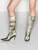 Martin deri 2024 patik bayan stiletto yüksek topuklu uzun bot botları kadınlar yarım patik yağma ayak parmakları sivri streç saten düğün ayakkabıları cepleri fermuar zip boyutu