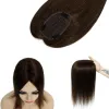 Toppers Dark Brown Real Human Hair Toppers Hairpiece For Women With Thining Hair Human Hair Pieces Thick Hairpieces Adding Extra Hair