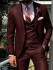 Anzüge Marineblau 3 Stück Slim Men Mode Anzüge Custom Bräutigam Hochzeit Smoking Prom Hochzeit Schneider machte Männer Anzüge mit Hosen