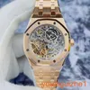 AP Timeless Wrist Watch Royal Oak Series 15467or Full Hollow Calan 18K Rose Gold Automatic Mécanical Watch with Garantie