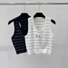 Tank da donna camis designer marchio alta versione 24 estate New M Family Stripe Slim Fit Top top per donne Skhu