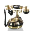 Accessories Black Bronzing Antique Telephone Home Vintage Corded Phone Button Dial with FSK and DTMF Caller ID Ringer Volume Adjustment