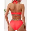 Nouveau maillot de bain en bikini fendu couvrant le nœud de bain de bikini sexy du ventre sexy