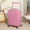 Large capacity balanced wide pull rod luggage, 20 inch boarding box, universal wheel password box, 24 inch aluminum frame, dry wet separation 240425