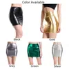 Skirts Women Fashion All-match PU Leather Wet Skirt Pencil Tube Bodycon Party 2024 Versatile Solid Sexy Hip Wrap