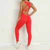 Damen Jumpsuits Rolpper modische und sexy hohle Scench Monkeys Damen -Fitness -Sport -Jumpsuit mit erhöht