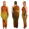 Kvinnors avslappnade klänningar 2024 Sommar fashionabla tryck sexiga skinkor inslagna kvinnors klänning