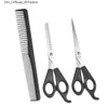 Ножницы для волос 3pcs/Set Hair Cuting Scissors Set Hair Comb Set Профессиональные парикмахерские ножницы с расческом для волос Q240425