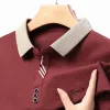 Chemises automne à manches longues golf tshirt hommes avec des vêtements nouveaux chemises décontractées couleur solide simple polo hommes