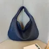 High quality Black Grey Blue pink Brown leather woven dinner bag Luxury designer handbag #02