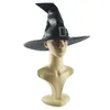 Berets Halloween skręca kapelusz czarodzieja z długimi rękawiczkami