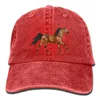 Ball Caps 3D Horse Denim Hat Adjustable Unisex Tactical Baseball