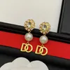 High Quality Womens Earrings Freshwater Baroque Pearl Earrings with Heart shaped Zircon Earrin