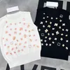 Frauen-T-Shirt-Designerin Xiaoxiangfeng 24 Frühling/Sommer Neue gestickte Blumen ärmellose Mode Schlanker Fit Strick Girl 9p79