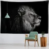 Tapissries Animal Printed Tapestry Lion Wolf Elephant Wall Mounted Hippie Cartoon Room Decoration Home Bed Bead Beach Mat