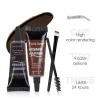 Enhancers 4 Colors Natural Liquid Dyeing Eyebrow Cream Set Waterproof Long Lasting Black Brown Tint Eyebrow Mascara Eyebrows Paint Makeup