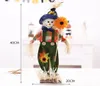 Ootdty Scarecrow Ornament Standing Flower Straw Dock Desktop Layout Halloween Decoration for Kindergarten Room Classroom8046982