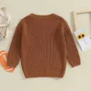 Pullover Enfants bébé pull lâche tricoté Autum hiver garçon fille vêtements de rugby broderie gamin pour tout-petit garçon tirage bébé outerwearl2404