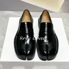 أحذية غير رسمية ربيع الخريف شقة سميكة Oxfords النساء الأصليات الجلود المقسمة