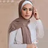 Hijabs Easy To Wear Jersey Hijab Scarf Solid Color Modal Slit Instant Hijab Thin Breathable Soft Sunscreen Pullover Head Wrap For Women d240425