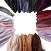 Hijabs 110*110cm Medine Satin Silk Square Scarf For Women Solid Muslim Silk Hijab Square Headscarf Wrap Islamic Turban Headband Bandana d240425