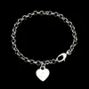 Antique Silver Blind for Love Letters and Star Heart Charms Ciondolo Bracciale Luxury Party Gift Coppia di gioielli a catena grossolana