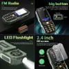 Servo F4 3 SIM -kort röd mobiltelefon Magic Voice Auto Record Call Flashlight FM Radio Power Bank 2.4 "Stor knapp mobiltelefon