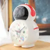 Clocks Astronaut Creative Children's Glowing Alarm Clock Cartoon Astronaut Desk Clock Timing Function Children Cute Sweep Seconds Clock