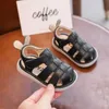 Slipper babymeisjes jongens sandalen zomer kinderen echte lederen schoenen comfortabele baby peuter schoenen zachte zool kinderen strand sandalsl2404