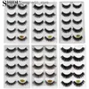 Falska ögonfransar 5 par multi Pack 3D Mink Eyelashes falska ögonfransar handgjorda vittiga fluffiga långa ögonfransar naturliga ögonmakeupverktyg Ögonfransar G806 Q240425