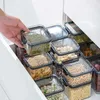 Contenedores de almacenamiento de alimentos Contenedores de cocina Conseacionamiento de la caja Organizador Preservación de alimentos de plástico a granel con especias de tapa H240425