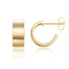 Stud Earrings 925 Silver 5 12mm Glossy Half Ear Ring Platinum Golden Studs For Women Jewelry