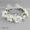 Biżuter w ślubnej biżuterii Flower Hair Vine w plaży Wedding Women Women Hair Bejdia Opaski na głowę Akcesorium do ślubnej druhny Halloween Dekoracja D240425