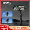 F6 3 Axis Gimbal Handheld Stabilizer Cellphone Action Camera Holder Anti Shake Video Record Smartphone Gimbal For Phone