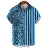 Sommerblume 3D -Print Top Mens Hawaii Beach Shirts Outdoor Party atmungsaktive Kurzarm Street Soziale Kleidung 240424