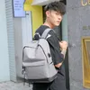 Backpack Student Backpacks Moda Trend School College Bolsa casual masculino masculino de lazer USB Computador de viagem de carregamento USB