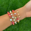 Bracelets de la chaîne d'argile en polymère de tournesol kpop perle pour les femmes 2023 Roisiers tendance amour coeur des bracelets