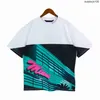 Дизайнерская одежда высокого класса для PAA Agles Summer Perspective Color Block Light Print Loose Fog Fog High Street Футболка с коротким рукавом с оригинальными этикетками 1: 1