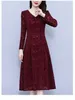 Casual Dresses Dress for Women 2024 Autumn and Winter Advanced Sense of Small Big Size Mother Lace Base kjol