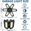 Lumière de garage LED déformable avec 3 lampe de nuit à bulbe LED à panneau réglable pour l'atelier d'atelier E26 / E27 Éclairage de plafond