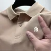 Zomer Polo Fashion Men Casual Business Flip Collar Comfortabele korte mouw T -shirt Top Hoge kwaliteit 240423