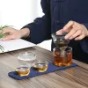 Örhängen jiewu japansk glas te -set med väska ny bärbar rese tekoppuppsättning 2021 het försäljning rese väsentliga tepetillbehör
