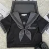 Clothing Sets Girl Jk School Uniform Suit Bad Girls Outfits Grey Tie Black Three Lines Basic Sailor Women Plus Size Cosplay Costume